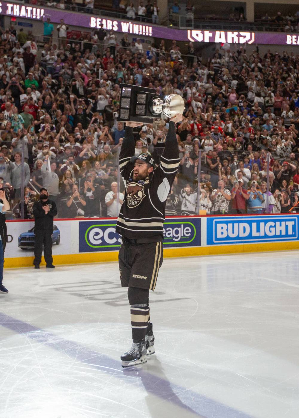 Tori Hartman/Hershey Bears
Dylan McIlrath, 32, now has three Calder Cup wins under his belt.