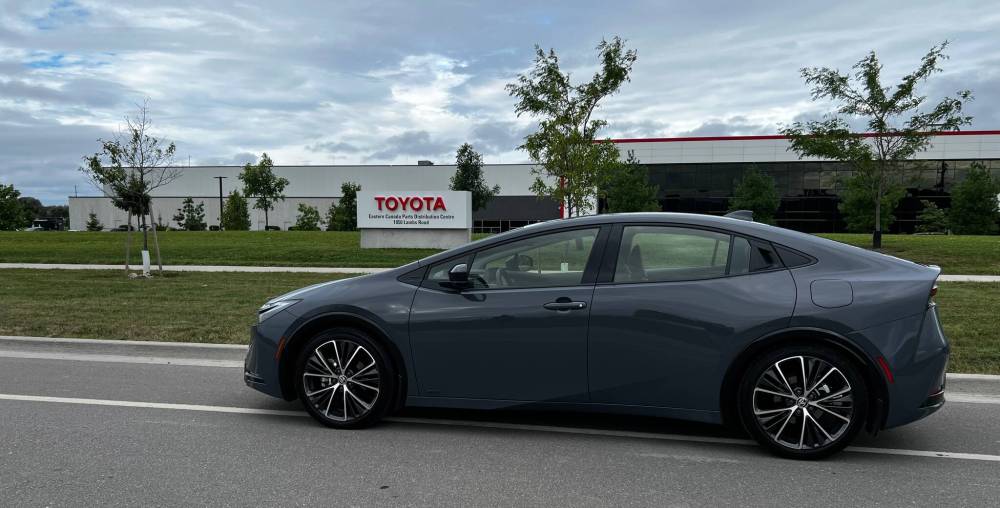 Kelly Taylor / Free Press
The Toyota Prius outside the Eastern Canada Parts Distribution Centre, both models of operating efficiency.