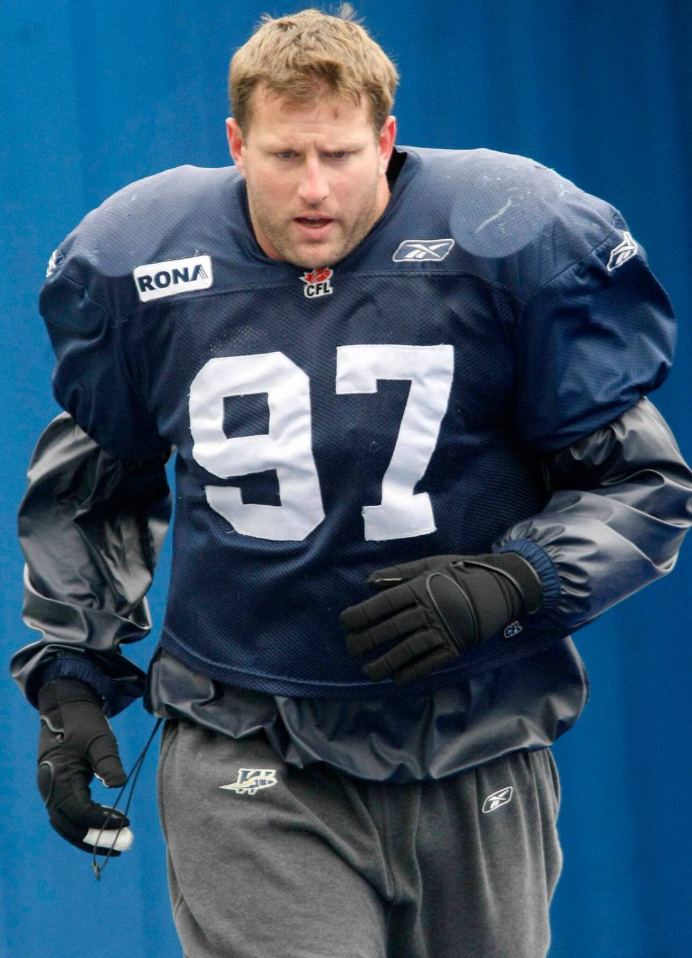 JOE BRYKSA / FREE PRESS FILES
Former defensive tackle Doug Brown played for the Bombers from 2001-11, suiting up in Blue and Gold for three Grey Cup contests.