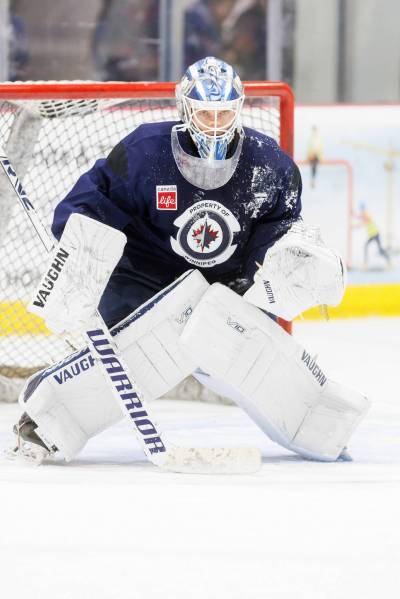MIKE DEAL / FREE PRESS FILES
                                Kaapo Kahkonen is settling in with the Manitoba Moose after being claimed on waivers twice already this season.