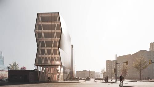 SUPPLIED
                                The Bond Redux is a development proposed by 5468796 Architecture for the Blue Cross Park area. It is designed to be built with mass timber, in a diagrid formation to keep the building from swaying with wind.