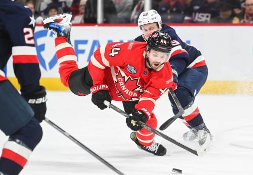 Graham Hughes / THE CANADIAN PRESS
                                The Jets’ Josh Morrissey has been a standout on Canada’s blue line at the 4 Nations Face-Off.