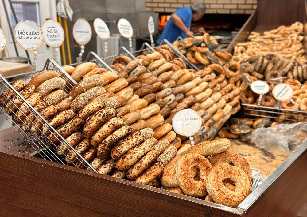 SHEL ZOLKEWICH / FREE PRESS
Go old-school in Montreal with a visit to St-Viateur Bagel for handmade, chewy goodness to take home by the dozen.