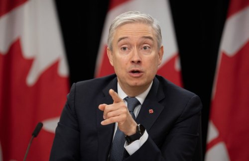 Innovation, Science and Industry Minister Francois-Philippe Champagne speaks during a news conference on Wednesday, March 12, 2025 in Ottawa. Champagne says he's directing his department to prioritize investments in projects that use mainly Canadian steel and aluminum.THE CANADIAN PRESS/Adrian Wyld