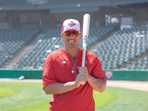 MIKE THIESSEN / FREE PRESS
                                Dayson Croes was named the 2023 Rookie of the Year, stringing together four different stretches of registering one hit in at least 10 consecutive games, including nearly setting a Winnipeg Goldeyes franchise record with a 25-game hitting streak in his rookie year.