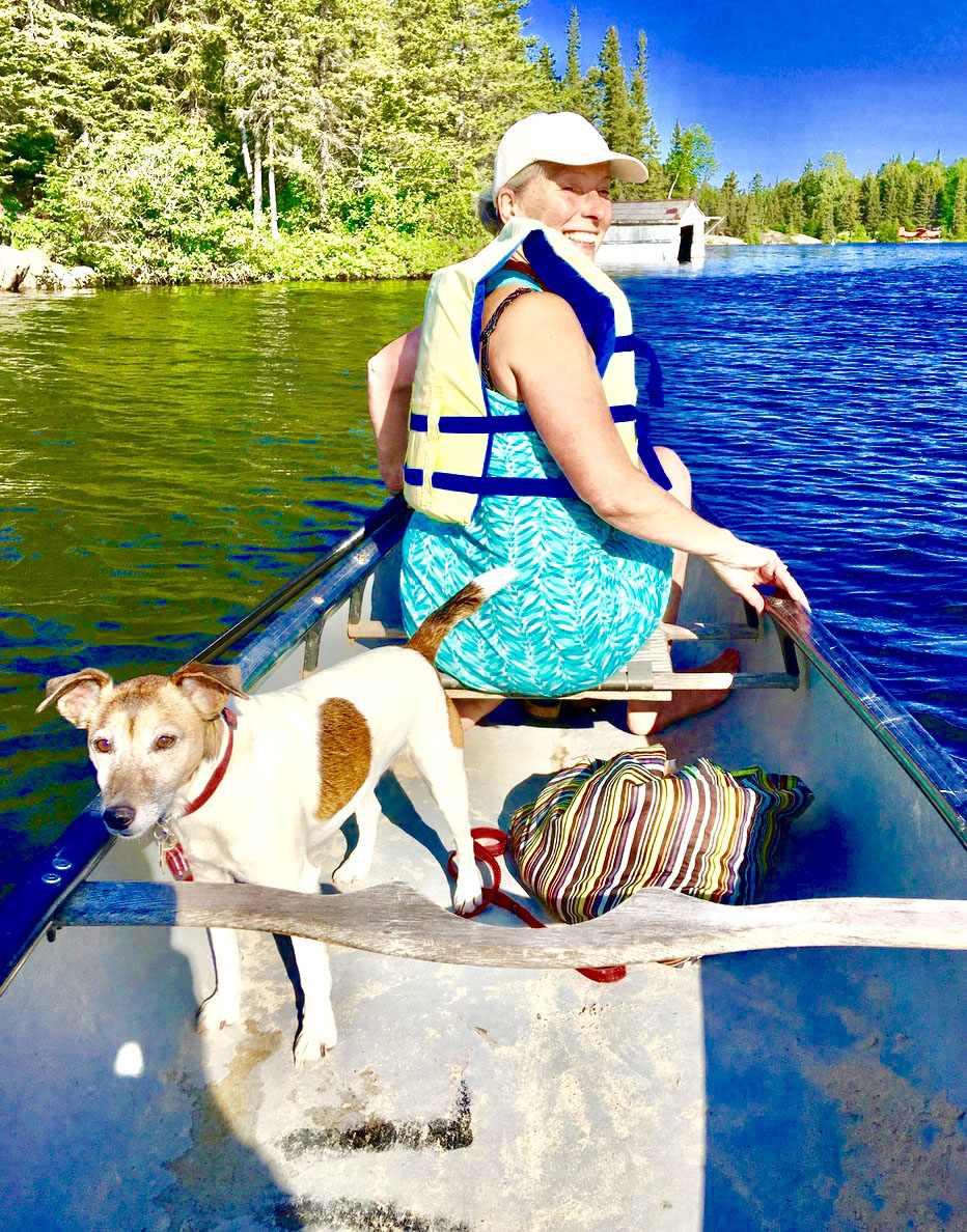 Gord Mackintosh / Free Press
Pirate enjoys a very stable canoe trip at Bakers Narrows.
