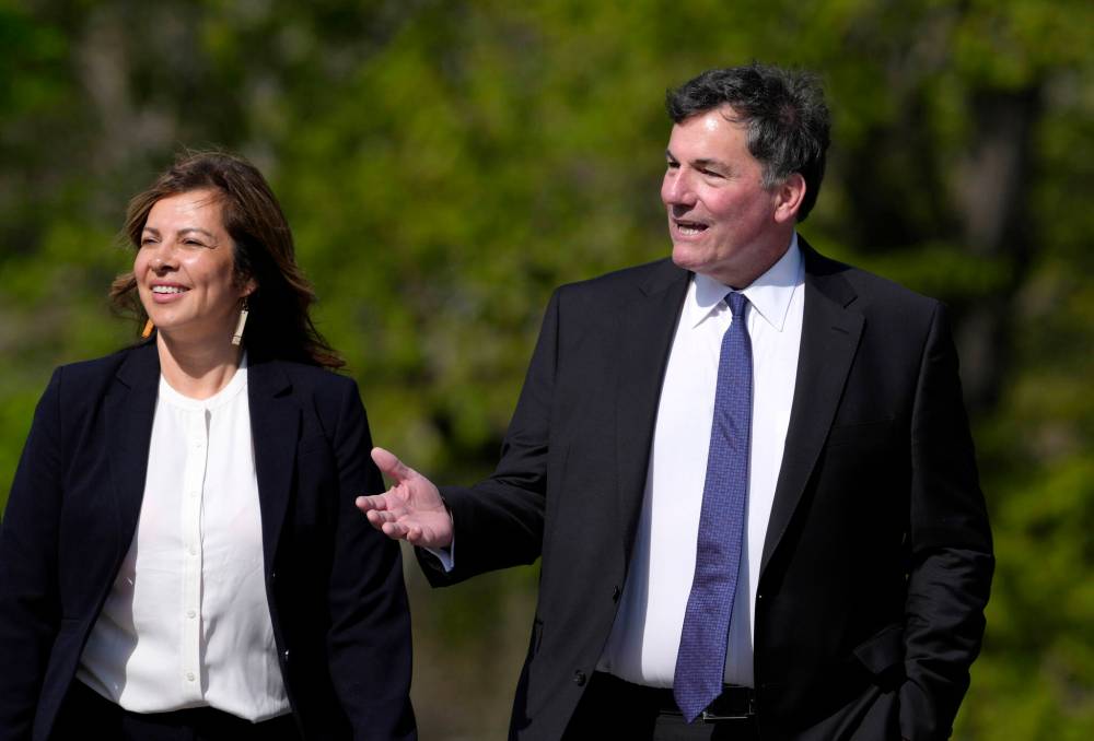 JUSTIN TANG / THE CANADIAN PRESS
Rebecca Chartrand (right) and Dominic LeBlanc and Rebecca Chartrand arrive for a cabinet swearing-in ceremony at Rideau Hall in Ottawa on Tuesday.