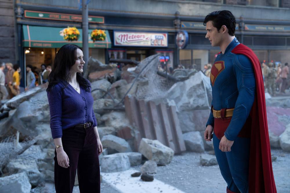 Jessica Miglio/Warner Bros. Pictures
Rachel Brosnahan and David Corenswet play off each other with screwball energy and, in the process, create a credible romantic tension in Superman.