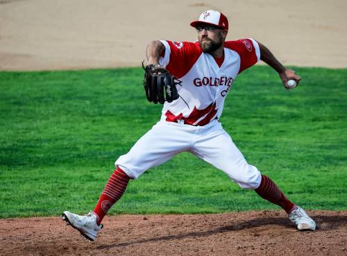 JOHN WOODS / FREE PRESS files
                                Goldeyes’ southpaw Mitchell Lambson pitched a strong game against the Monarchs despite the team’s loss.