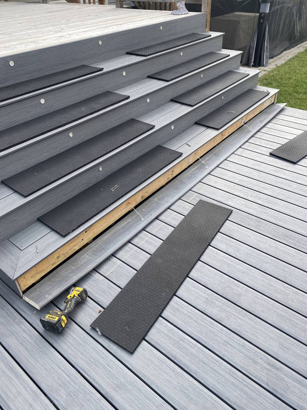 Marc LaBossiere photos / Free Press
The fascia board was fully removed and cut down to allow the top decking boards to move freely below it.