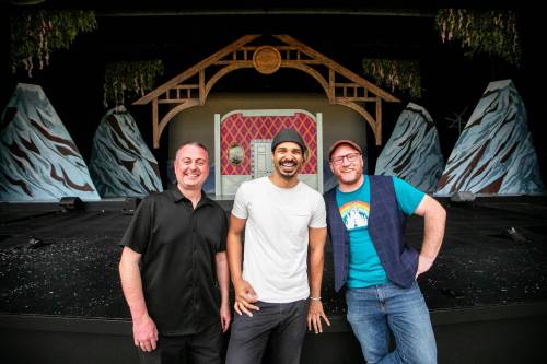 MIKAELA MACKENZIE / FREE PRESS
                                From left: Frozen music director Andrew St. Hilaire, choreographer Jaz Sealey and director (and Rainbow Stage artistic director) Carson Nattrass auditioned more than 1,000 actors for this production.