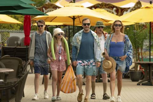 Allen Fraser / Universal Pictures
                                From left, Gage Munroe, Paisley Cadorath, Bob Odenkirk, Christopher Lloyd and Connie Nielsen just want to relax during a family holiday.