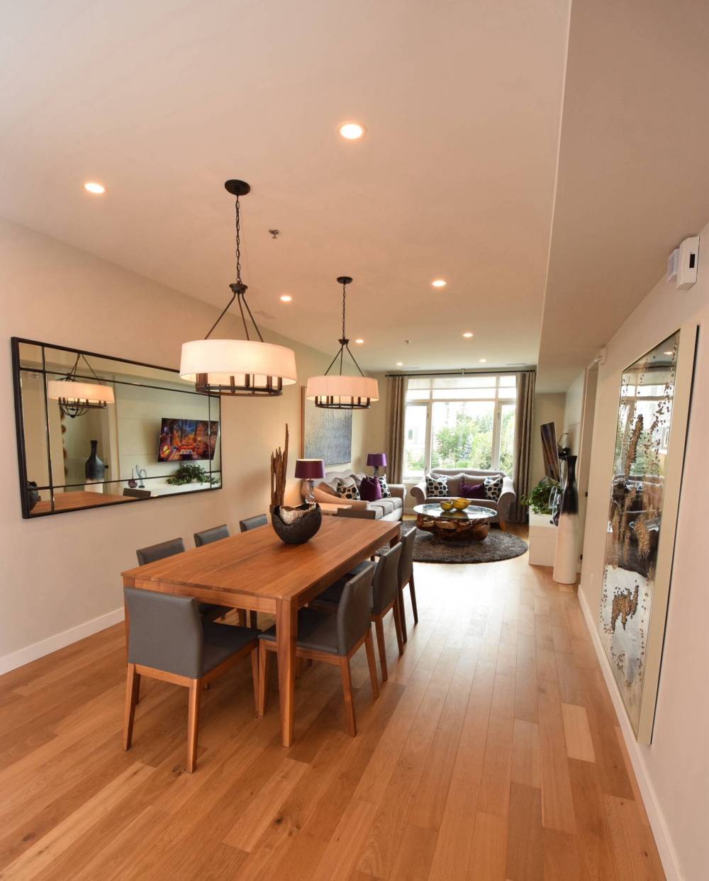 The spacious dining area is perfectly positioned between the great room and kitchen.