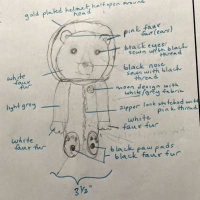 SUPPLIED
                                Royal School’s Luna the Polar Bear design is one of 25 finalists in a new NASA contest.