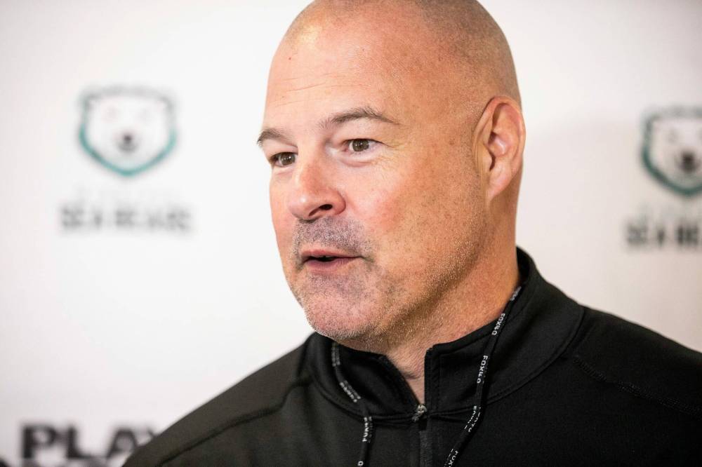 MIKAELA MACKENZIE / FREE PRESS FILES
The Sea Bears’ inaugural head coach Mike Taylor spent three years with the club, leading the team to it’s first post-season appearance in 2023.
