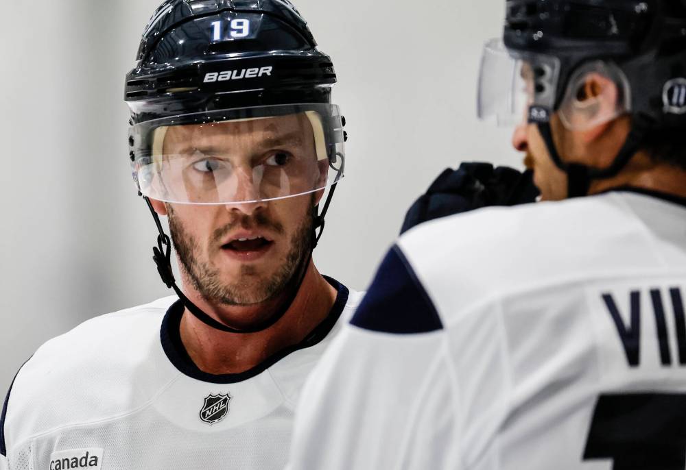John Woods / The Canadian Press
Winnipeg Jets centre Jonathan Toews said Thursday he already feels like he has more energy and more speed on the ice than he did at the beginning of the summer.