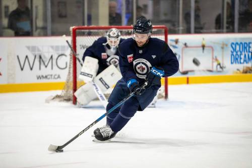 BROOK JONES / FREE PRESS
                                Winnipeg Jets defenceman Neal Pionk is part of the established top-2 pairings on the club’s roster, with Josh Morrissey, Dylan DeMelo and Dylan Samberg the other three locked in.