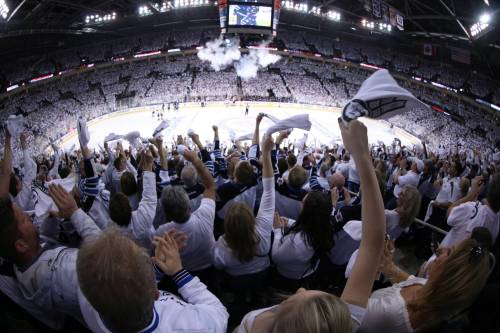 TREVOR HAGAN / FREE PRESS FILES
                                True North is emphasizing fan experience to drive up season-ticket sales, with this season’s fan-favourite experience so far being the new Slurpee machine in Canada Life Centre.