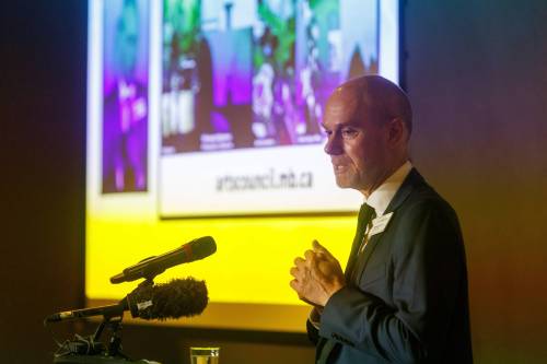 MIKE DEAL / FREE PRESS
                                Manitoba Arts Council executive director Randy Joynt says new studies underline 
the financial and social benefits of the arts sector.