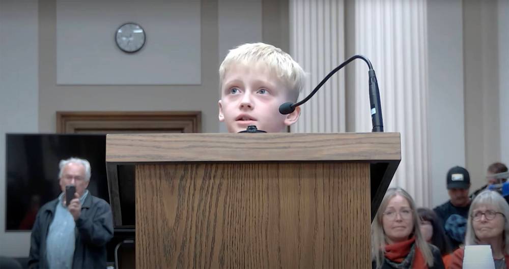 YOUTUBE
Grade 5 student Jacob Dyck Grade 5 spoke up at a Manitoba legislative committee meeting on Wednesday.
