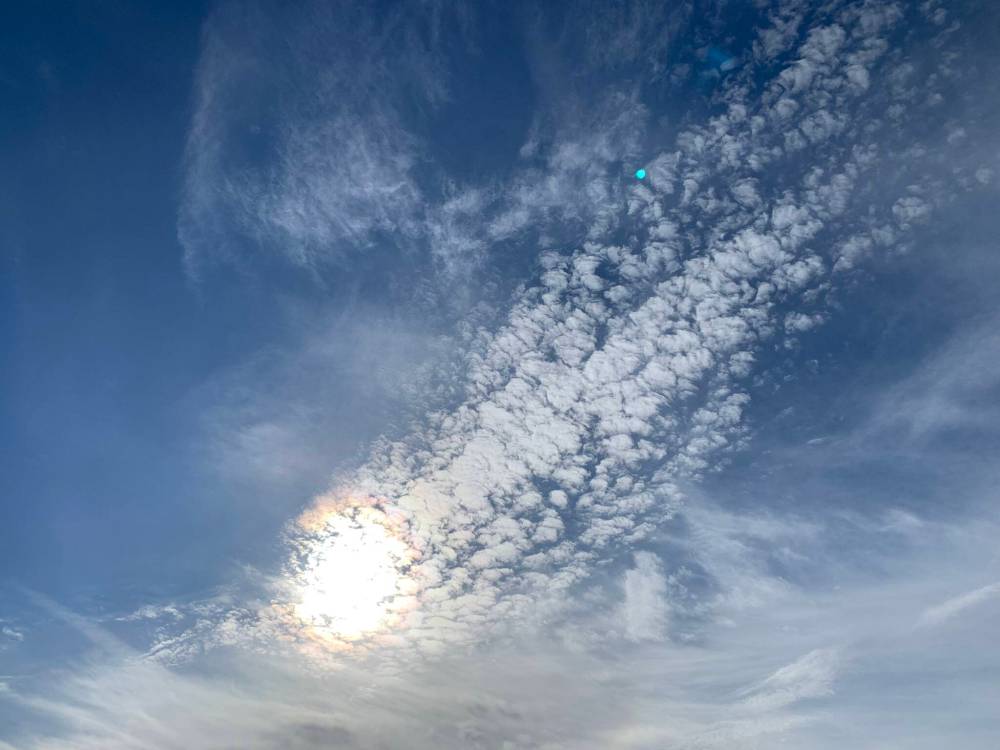 Pam Frampton photo
An October cloud formation with the bright sun peeking through looks like a comet.