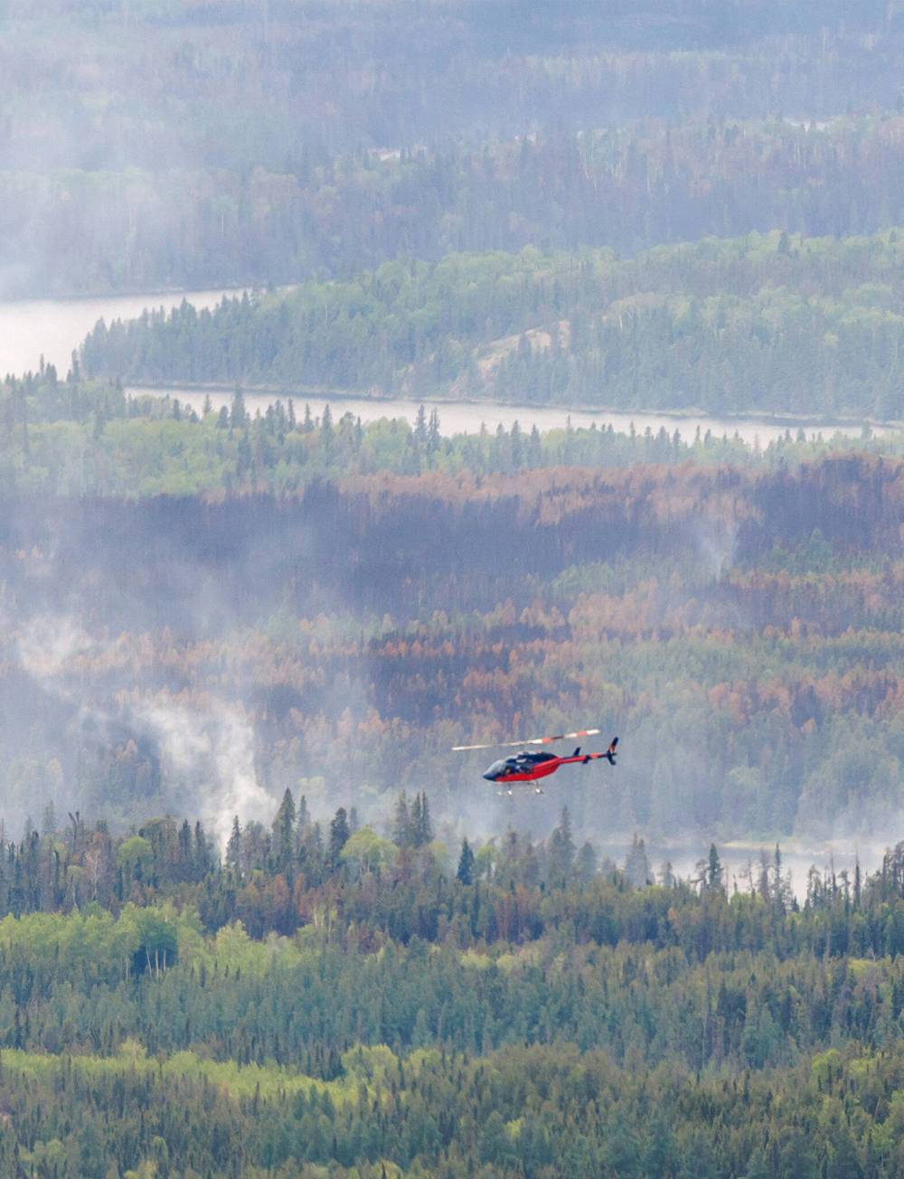 MIKE DEAL / FREE PRESS
Wildfire conditions around Flin Flon on June 12.