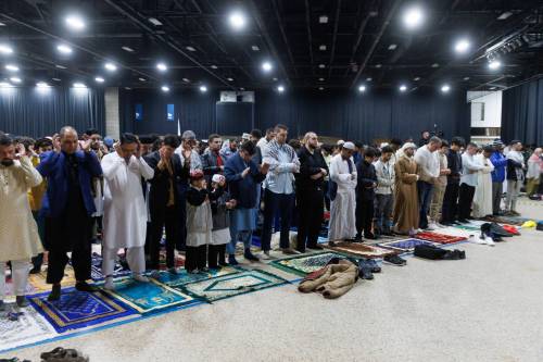 MIKE DEAL / FREE PRESS files
                                Muslims participate in the Eid Mubarak prayer at Winnipeg’s RBC Convention Centre as they mark the end of Ramadan in April 2024.