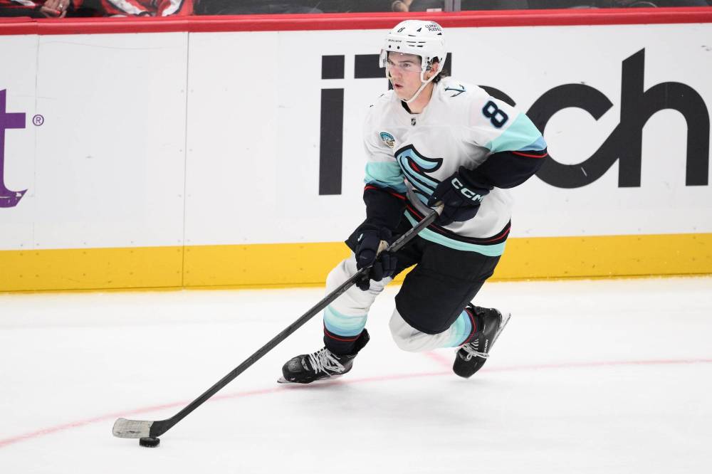 Nick Wass / The Associated Press
                                Kraken defenceman Cale Fleury was drafted by the Montreal Canadiens in 2017.