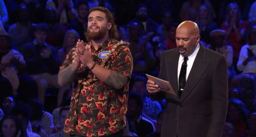 YOUTUBE
                                Bombers offensive lineman Tui Eli (left) recently appeared on an episode of Family Feud with Steve Harvey.