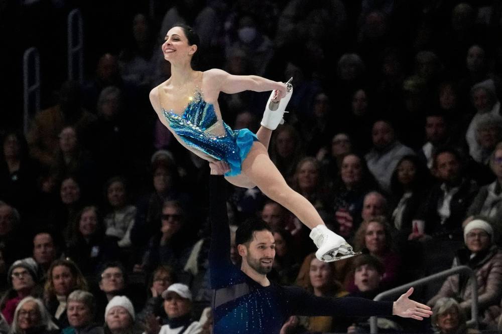 Charles Krupa / THE ASSOCIATED PRESS FILES
                                Deanna Stellato-Dudek and Maxime Deschamps are looking to fourpeat gold at the Skate Canada International in Saskatoon.
