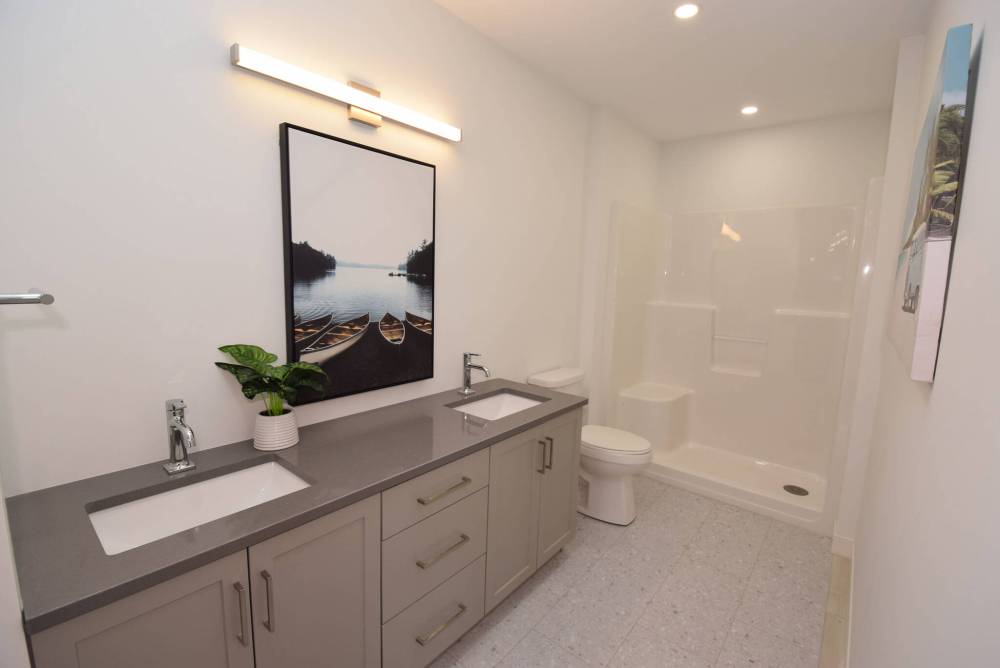 Todd Lewys / Free Press
Ensuites will be equipped with walk-in showers and vanities with dual sinks.