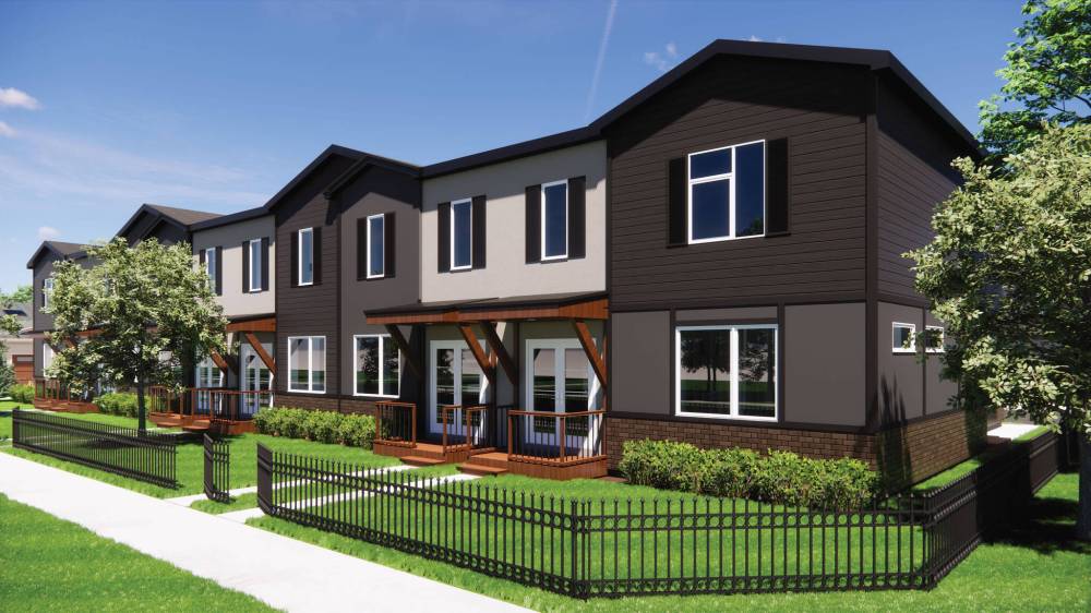 Supplied
Townhomes will feature elegant exteriors and beautiful landscaping, front and back.