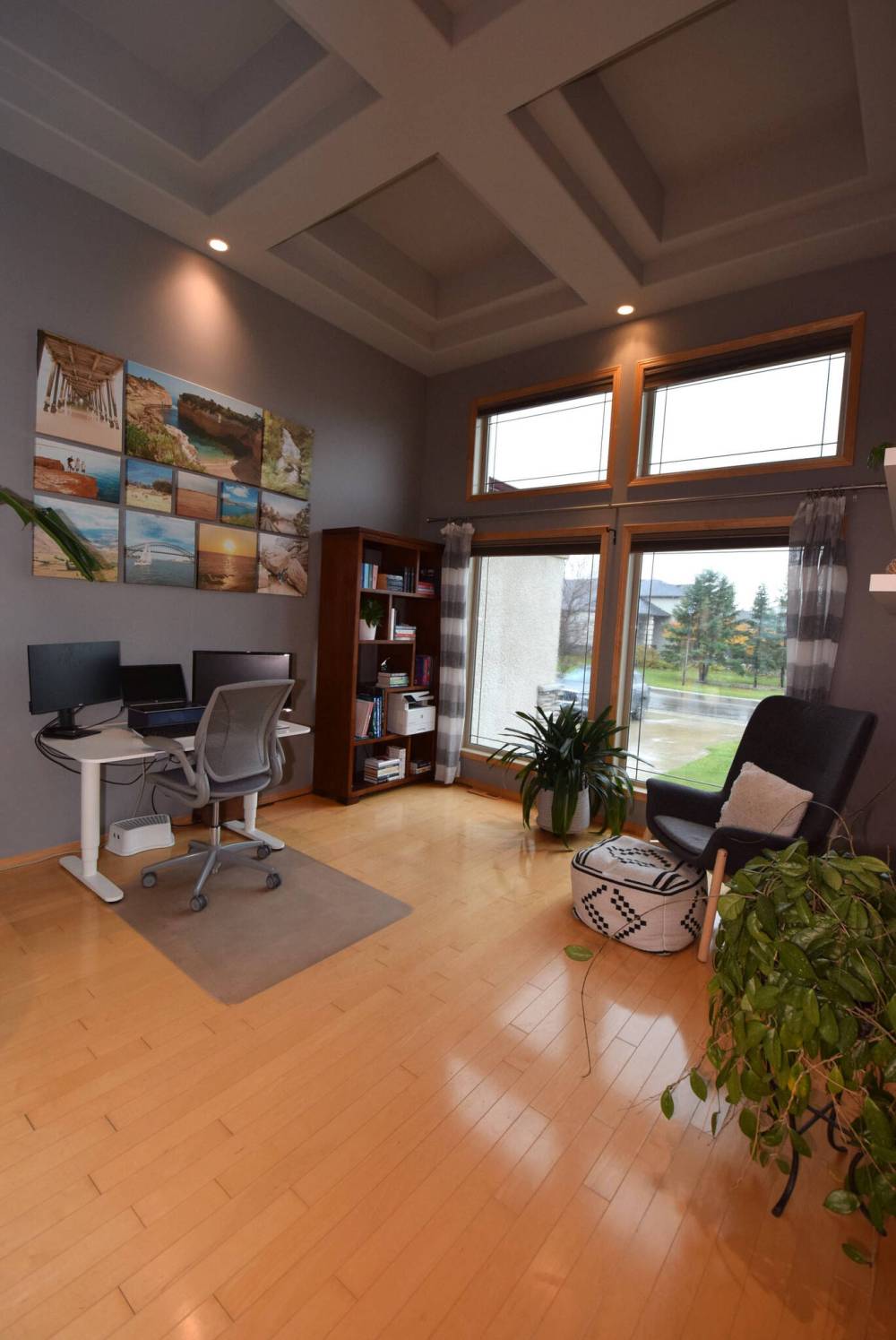 Todd Lewys / Free Press
With its high honeycomb ceiling, floor-to-ceiling window and maple hardwood flooring, the main-floor office is a special space that inspires creativity.