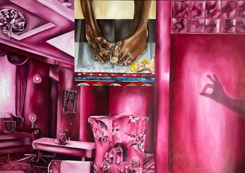 Supplied
                                Ekene Emeka Maduka’s Hide and Seek, 2022, oil on canvas