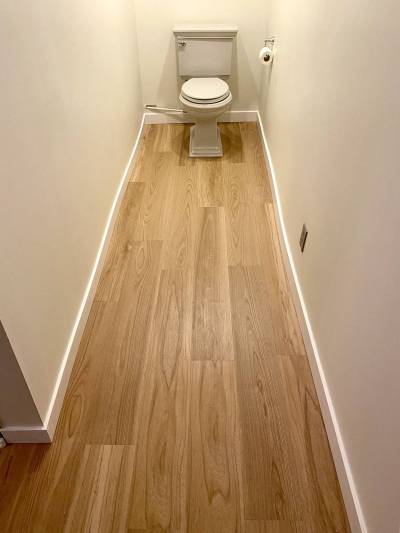 Photos by Marc LaBossiere / Free Press
                                A long, narrow stretch toward the toilet feels like walking down a bowling lane.