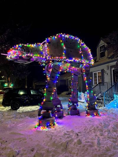 The Christmas AT-AT display (Supplied)