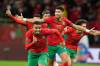 MOSA&rsquo;AB ELSHAMY / THE ASSOCIATED PRESS
                                Morocco players celebrate after winning their semifinal match against Nigeria in a shootout Wednesday. The host nation will battle for the African Cup of Nations title Sunday against Senegal.