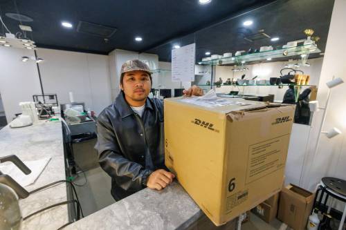 MIKE DEAL / FREE PRESS
                                Marro Tumaca, owner of Maro Matcha, is breathing a sigh of relief after a $12,000 tea order from Japan, held up at the Canadian border for months, has arrived in Winnipeg.