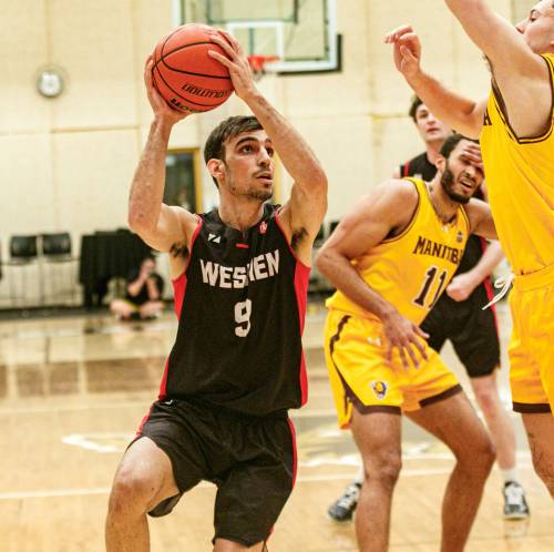 David Larkins / Wesmen Athletics
                                University of Winnipeg Wesmen Alberto Gordo (9).