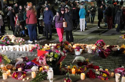 Christinne Muschi / The Canadian Press
                                A vigil for mass shoting victims in Tumbler Ridge.