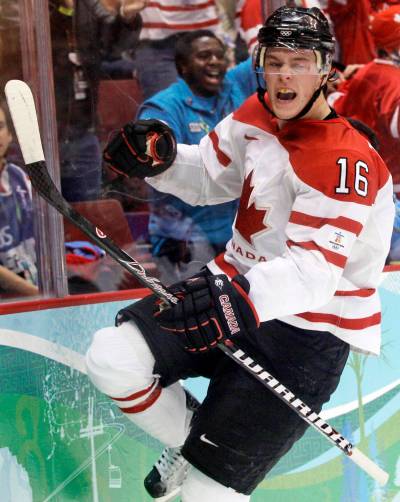 MATT SLOCUM / THE ASSOCIATED PRESS FILES
                                Canada&rsquo;s Jonathan Toews (16) reacts after scoring a goal in the first period of the men&rsquo;s gold medal ice hockey game against USA at the Vancouver 2010 Olympics in Vancouver.