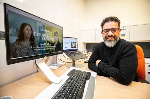 MIKAELA MACKENZIE / FREE PRESS
                                Telpay chief experience officer Paul Vieira is the creator of the Shorty Awards-nominated Double Entry, a six-episode web series the company created to promote itself.