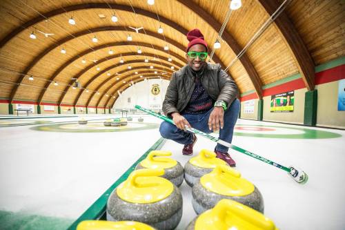 MIKAELA MACKENZIE / FREE PRESS
                                Cool Sweepings creator and producer Chris Sharpe at the Fort Rouge Curling Club, where the series was filmed. Cool Sweepings is a fictional series about a Jamaican-Canadian curling team based out of Winnipeg.