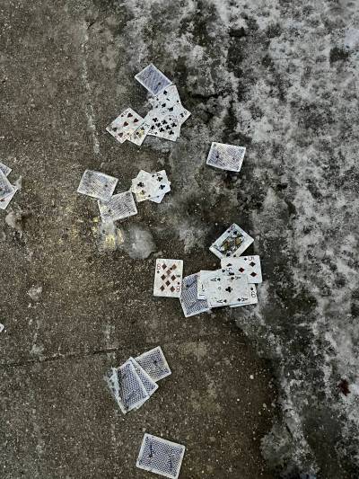 Russell Wangersky/Free Press
                                A deck of discarded playing cards near College Avenue