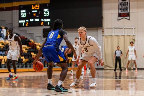 SAM KEEN PHOTO
                                If Manitoba Bisons freshman Dante Dyck (2) impresses the Vancouver Bandits at the invite-only combine this weekend, the guard could be invited to the team&rsquo;s training camp that begins May 5 with a chance to make the club&rsquo;s active roster.