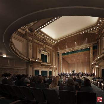 Submitted/Number TEN Architect Group
                                Pantages Theatre, hall view rendering.