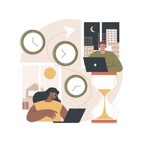Magnifico
                                Time zones abstract concept vector illustration. Time standard, international business coordination, meeting management, utc converter, gmt, world clock calculator, jet lag abstract metaphor.