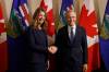JEFF MCINTOSH / THE CANADIAN PRESS FILES
                                Prime Minister Mark Carney shakes hands with Alberta Premier Danielle Smith in Calgary on May 15. The most disappointing aspect of the Smith-Carney deal, Dan Lett writes, is not their stated intentions to build another pipeline.