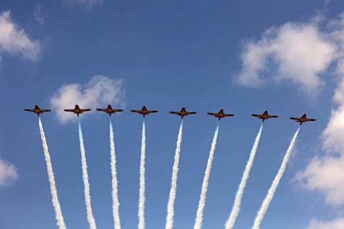 FILE
                                Canada&rsquo;s aerobatic Snowbirds have been grounded: their 60-year-old planes are too old to safely fly.