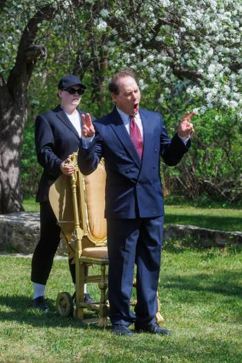 MIKE DEAL / FREE PRESS 
                                Kevin Klassen (right) as Sylvius and Artie Lorraine as Bodyguard No. 1. in As You Like It